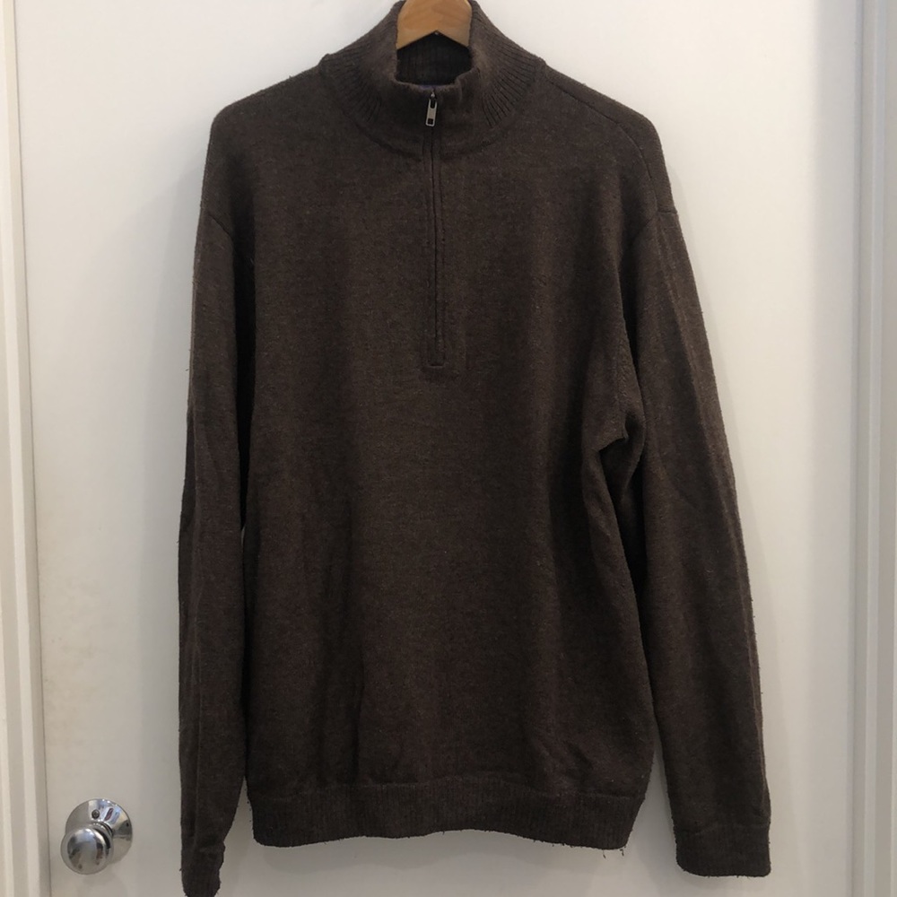 Patagonia Quarter-Zip Wool Sweater - M’s XL - Brown